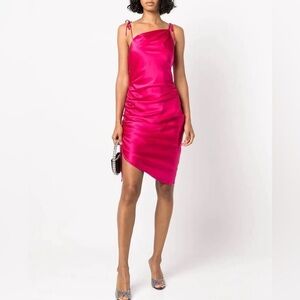 Cinq à Sept Fuchsia Asymmetrical Dress